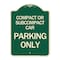 Signmission Compact or Subcompact Car Parking Heavy-Gauge Aluminum Architectural Sign, 24" x 18", G-1824-24245 A-DES-G-1824-24245 - alternate 1